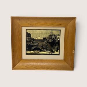 Vintage Lionel Barrymore Purdys Basin Gold Foil Etching